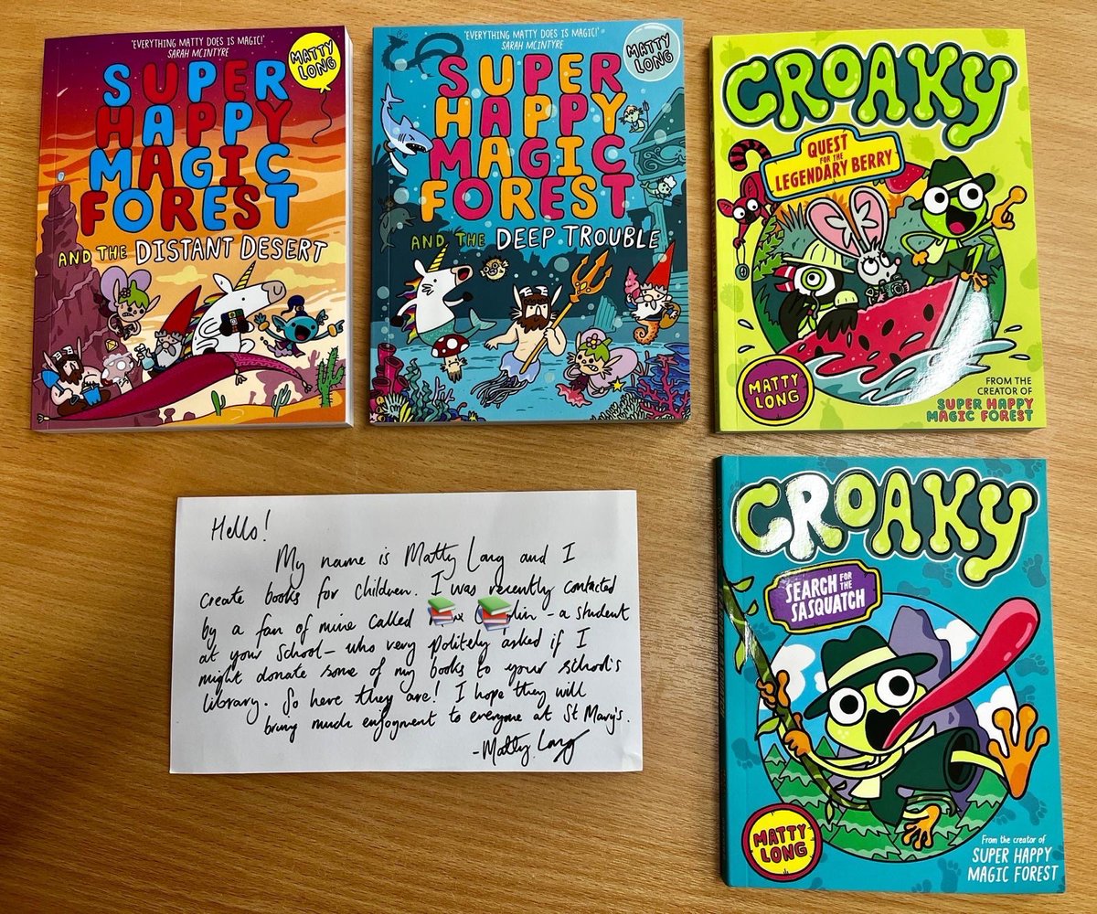 Thank you to <a href="/Matty_Long/">Matty Long</a> for sending us some of your books for our new library!