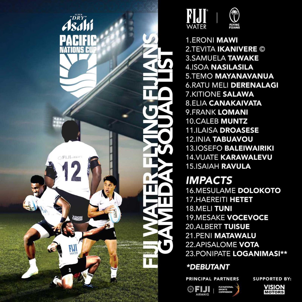 WE ON 🔥 

FIJI Water Flying Fijians v Japan 
📅Saturday, 21 September
🏟 Hanazono Rugby Stadium, Osaka Prefecture, Higashiosaka City
⏰10:07 pm (FJT) 
📺 LIVE ON FBC SPORTS 
#duavataveilomanirakavi #fijiwater #fijiairways