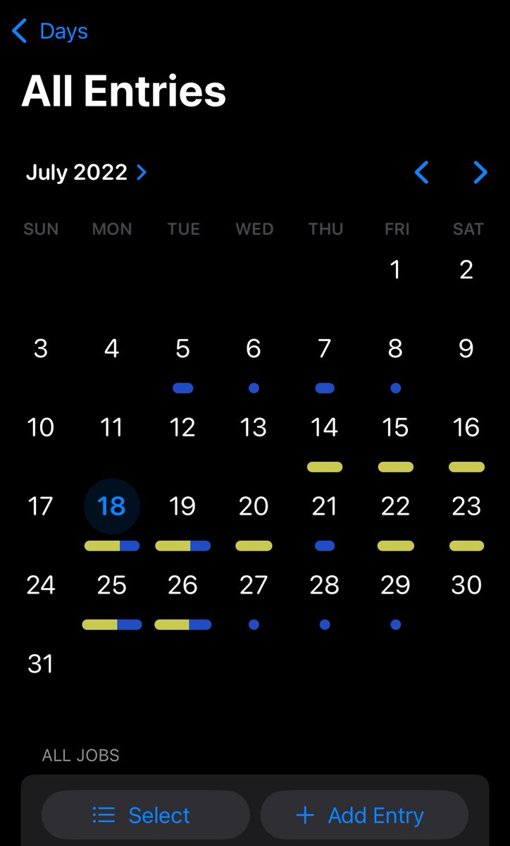 HoursTracker's tweet photo. Just released: @HoursTracker 7.1 for iOS, featuring an all-new Calendar View, customizable job colors, and some new app icon options (including some exclusive ones for our subscribers ❤️) https://t.co/mUtx4CqeTP
