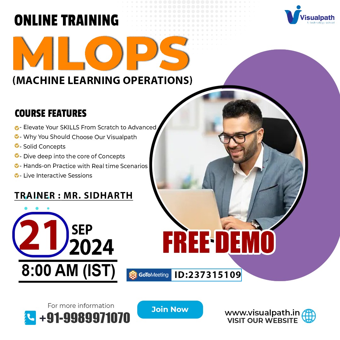 VisualpathPro's tweet image. Join Now: bit.ly/3XNjzj3
Attend Online #Freedemo On #MachineLearningOperations
Demo on: 21st September, 2024 @ 8:00 AM (IST)
Call us: +91 9989971070
WhatsApp: bit.ly/47eayBz
Visit: visualpath.in/mlops-online-t…
#MLOPS #Online #Python #datascience #Azure #AI