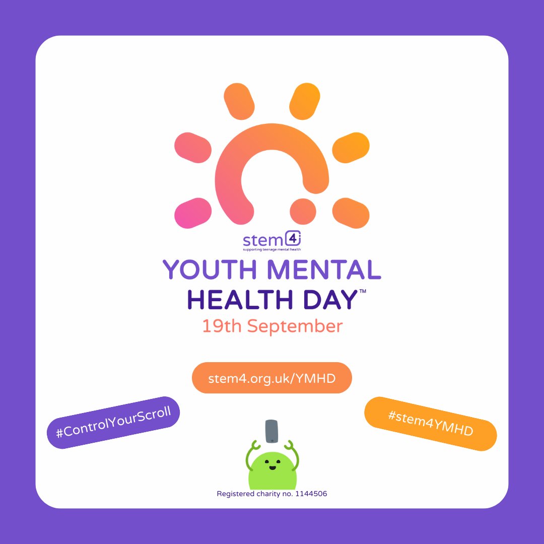 This years theme for Youth Mental Health Day is #ControlYourScroll and is about supporting young people to look after their mental health in the digital age💜

Click the link below to read our tips on how to look after your mental health whilst online👇  
no5.org.uk/2023/02/07/saf…