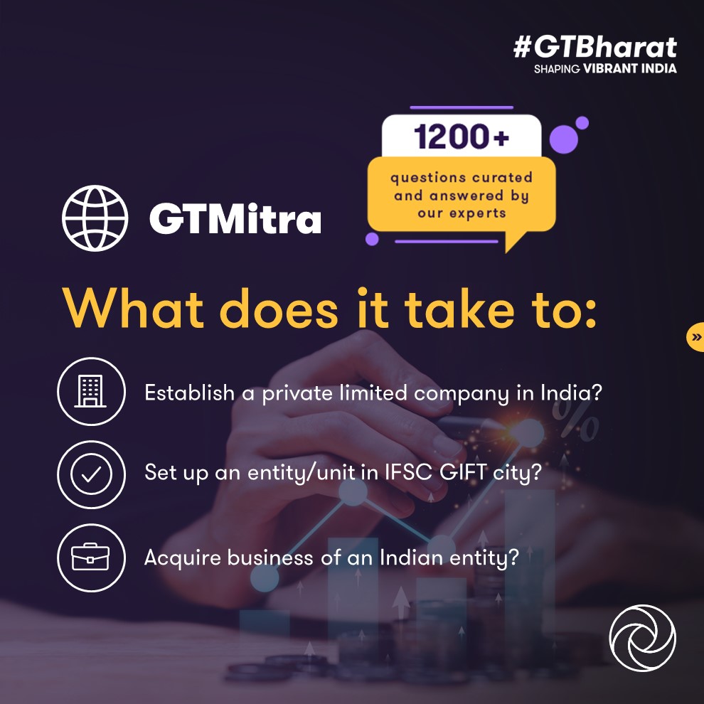 GrantThorntonIN's tweet image. Setting up an entity in IFSC Gift City or acquiring shares of an unlisted company? Understand the nuances of tax and regulatory implications with #GTMitra. 

Want to learn more? Visit the GTMitra portal: brnw.ch/21wMPP0

#CrossBorderTransactions #BusinessExpansion