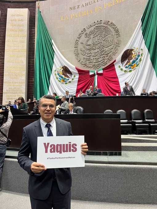 viniciosanchez's tweet photo. "Con mucho orgullo representando a #Sonora a los Hermanas y hermanos #Yaquis, #Guarijíos, #Mayos,#Pimas, #Seris, #Pápagos, #Cucapás, Yomere Makurawe, hoy votaremos la Reforma Constitucional sobre los Derechos de los Pueblos Indígenas y Afromexicanos":@ramon_flores_ @PTnacionalMX https://t.co/g5ZtHbdAIf