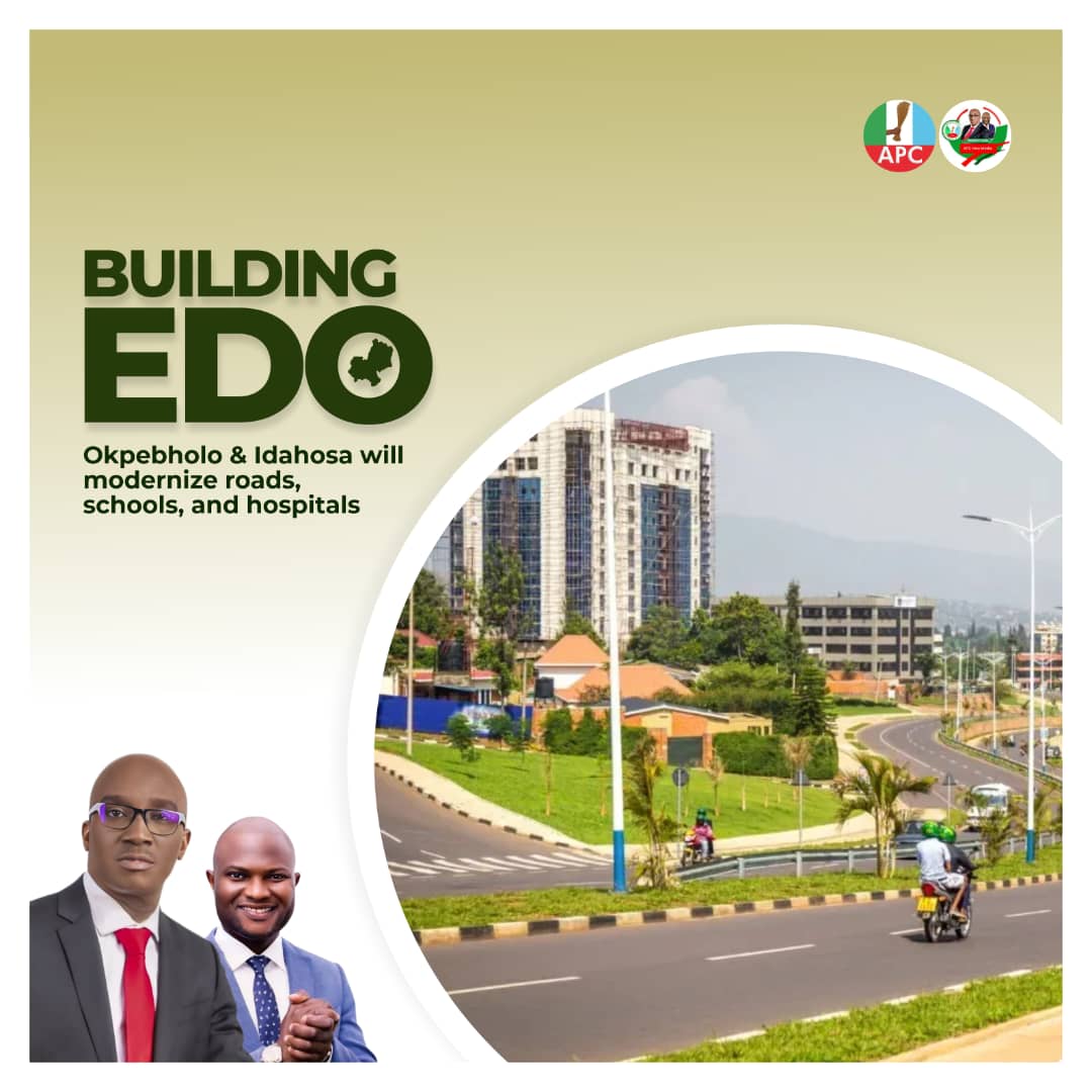 MusaDanzita47's tweet image. Building a better Edo! With Senator Monday Okpebholo and Dennis Idahosa, our roads will be modernized, schools will thrive, and hospitals will be fully equipped to serve everyone. 

Together, let's ensure quality infrastructure and a brighter future for all!

#BuildingEdo #Modern