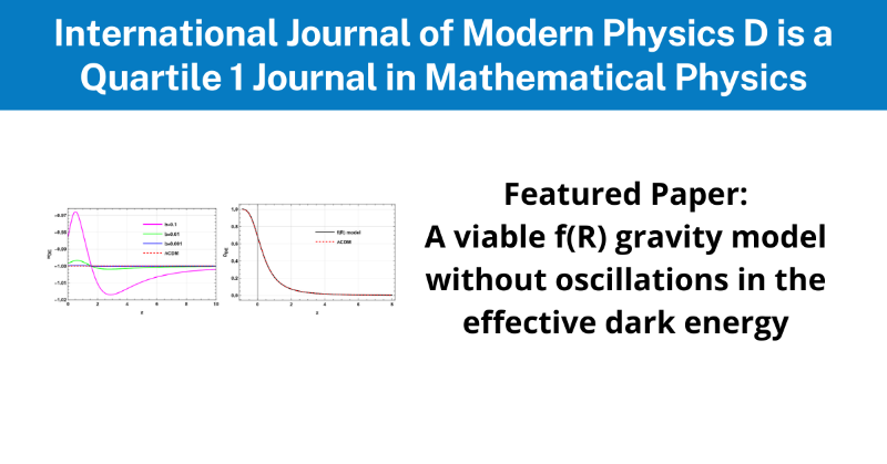worldscientific's tweet photo. This study proposes a reparametrized f(R) #gravitymodel, shown to closely approximate the ΛCDM model, providing an analytical solution for the expansion rate H(z).