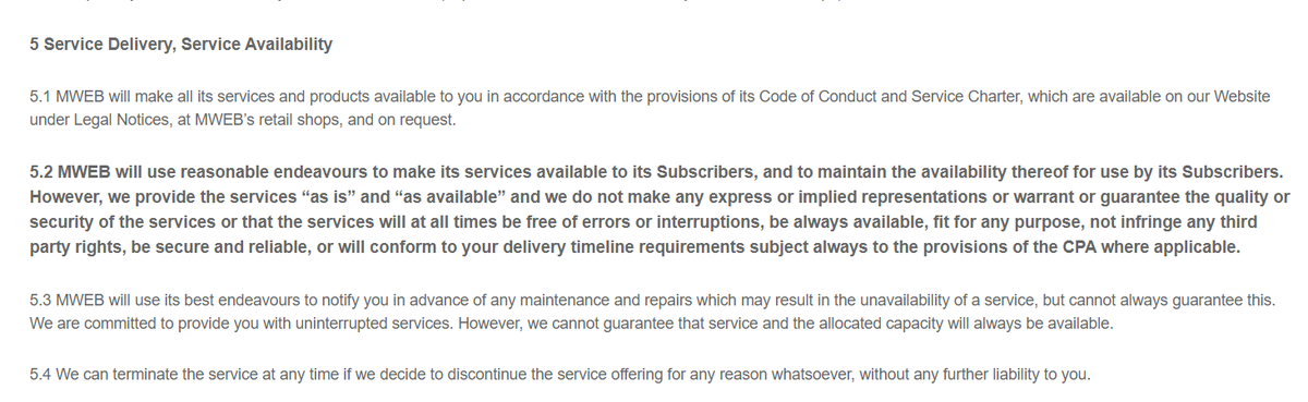 rheemie's tweet photo. @MWEBTweets As per the attached, What is a reasonable time frame for non delivery of a service being paid for? 
Surely not 4 days and  counting? https://t.co/TF7KMgVmRP