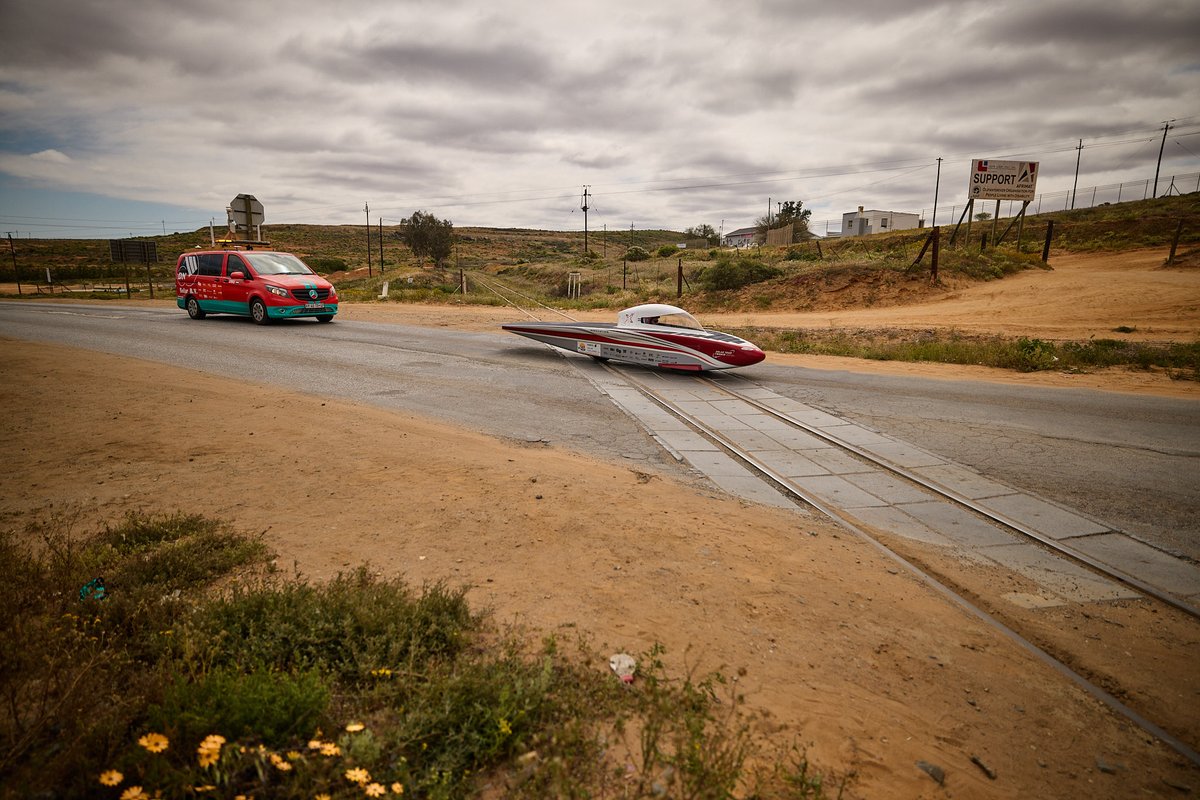 We are off for the blind-stage of the <a href="/Solar_Challenge/">SasolSolarChallenge</a>! We started day 7 from first place on the grid.

Yesterday at 18:00, we received the route for today. A large part of the team dove straight into the strategy for this stage. We are curious to see what today will bring!
