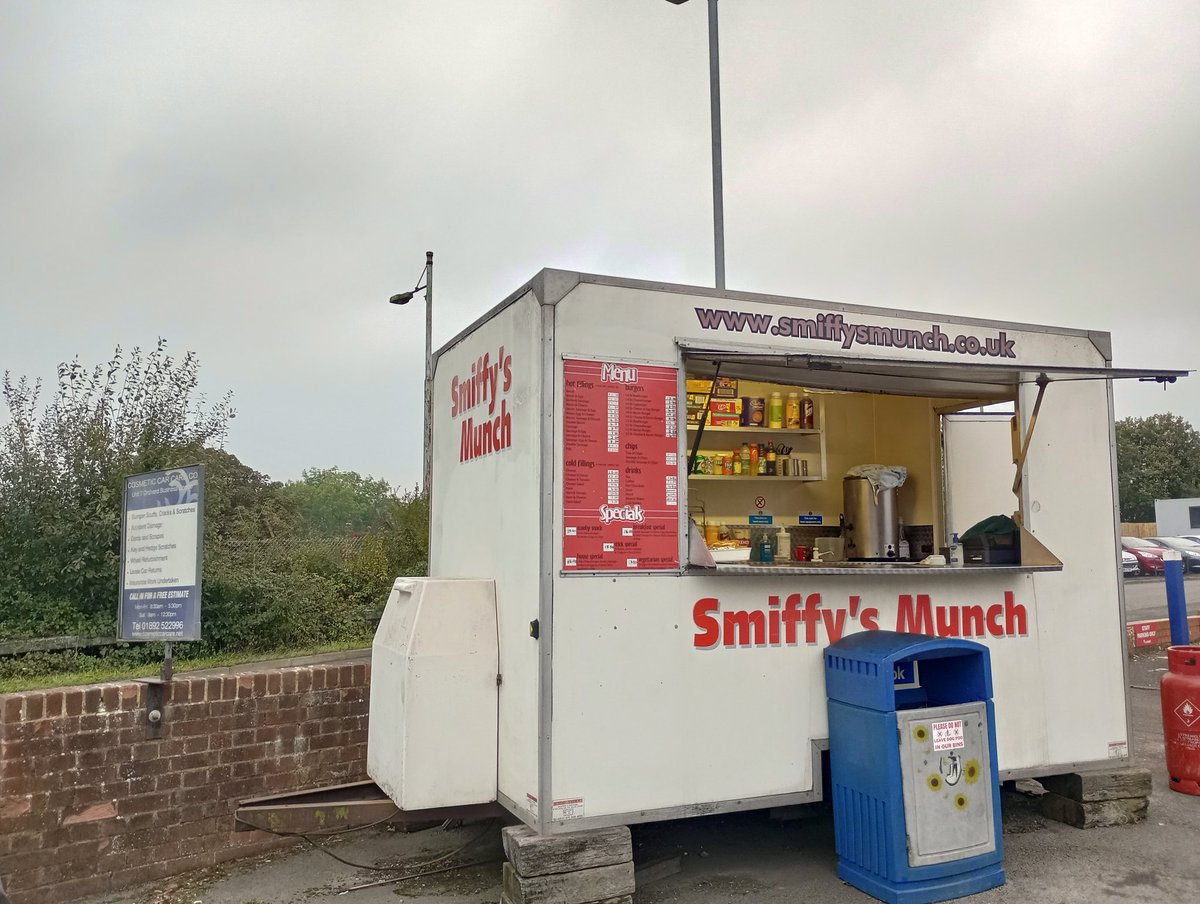 SmiffysMunch's tweet image. We are open!
The road is still closed to the south for @sewateruk repair work to the road. 
Despite what the @KentHighways signs say in Dowding Way, you can access Chapman Way from the railway bridge ( if you fit under it).