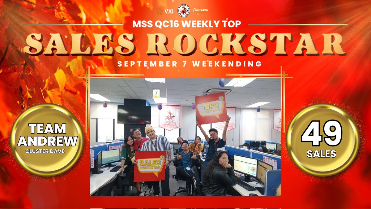 ppaulv_'s tweet photo. It is really a #SeptemberToRemember as Team Andrew got their spot as our MSS QC16 September 7 Weekending Sales and 7DRR Rockstar. That hardwork is impressive! @Dee_Bennett1
@gleekyG

#DeeBest
#MSSQC16
#MSSFearlessBulls
#MBCGoodStuff
#VXIPH
#LifeatATT https://t.co/rZ5fjRELmI