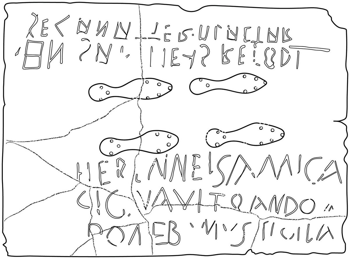 En algún momento del siglo I, dos amigas, esclavas, estaban fabricando tejas. Decidieron que querían pasar a la Historia y grabaron sus nombres, en Osco y en Latín en la teja fresca y también dejaron las huellas de sus zapatos... sigue +