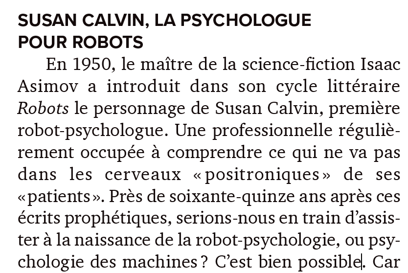 Stefano Palminteri (@stepalminteri.bsky.social) (@stepalminteri) on Twitter photo "Vers une psychologie des machines"
Dans les kiosque et online aujourd'hui l'article que j'ai écrit pour <a href="/cerveauetpsycho/">Cerveau & Psycho</a> sur la nouvelle science des modèles massifs de langage (#LLMs en Anglais).
Voici deux extraits + la drôle illustration 🤖🙂
cerveauetpsycho.fr/sd/intelligenc… "Vers une psychologie des machines"
Dans les kiosque et online aujourd'hui l'article que j'ai écrit pour <a href="/cerveauetpsycho/">Cerveau & Psycho</a> sur la nouvelle science des modèles massifs de langage (#LLMs en Anglais).
Voici deux extraits + la drôle illustration 🤖🙂
cerveauetpsycho.fr/sd/intelligenc…
