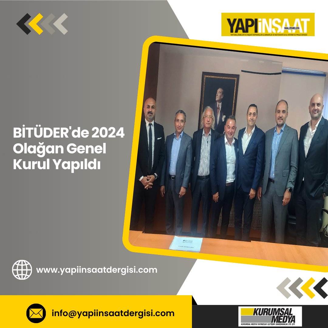yapiinsaatdergi's tweet photo. BİTÜDER’DE 2024 OLAĞAN GENEL KURUL YAPILDI

https://t.co/qgxtrXAPSL https://t.co/mHGgMAPgFL
