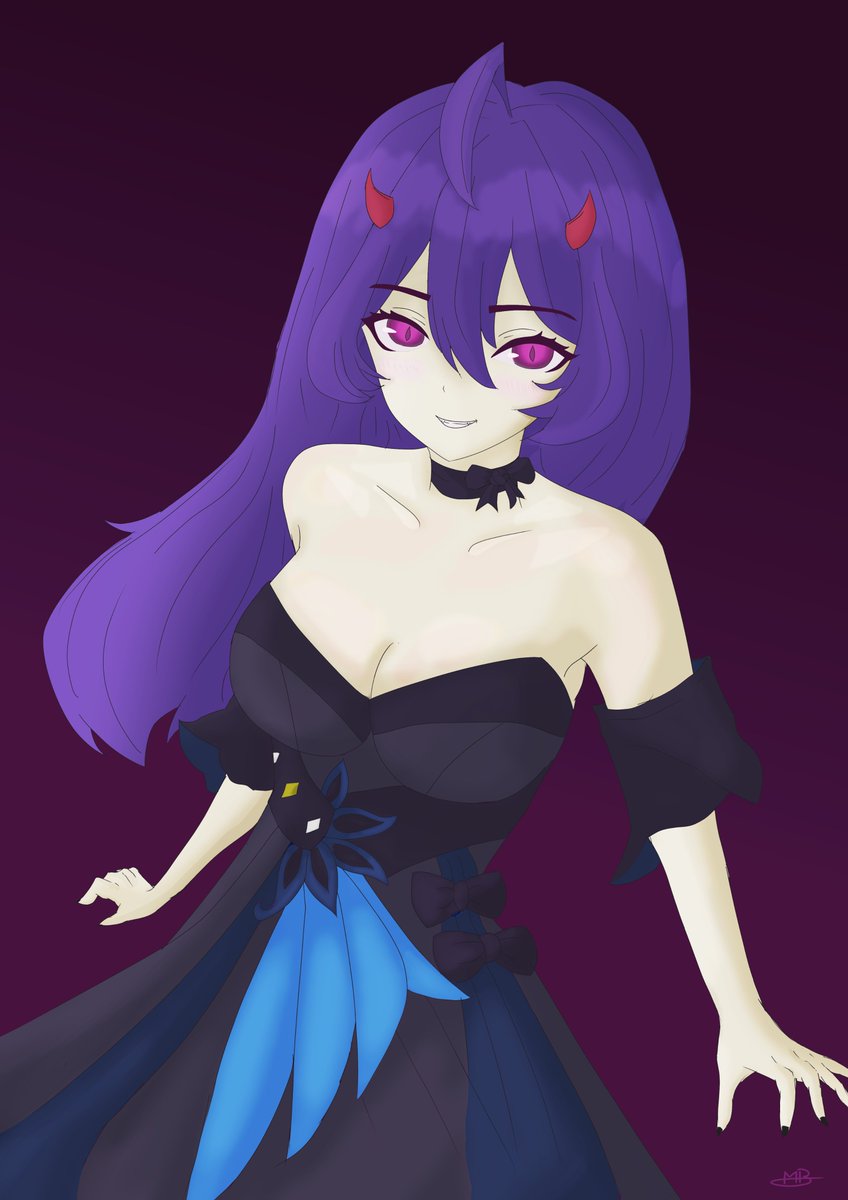Our queen <a href="/LilLunaChu/">Luna Chu 🌙💜 VGEN COMMS OPEN✨</a> in her genshin queen outfit. Live at twitch.tv/luna_chuuu
#digitalart #Vtuber #DigitalArtist