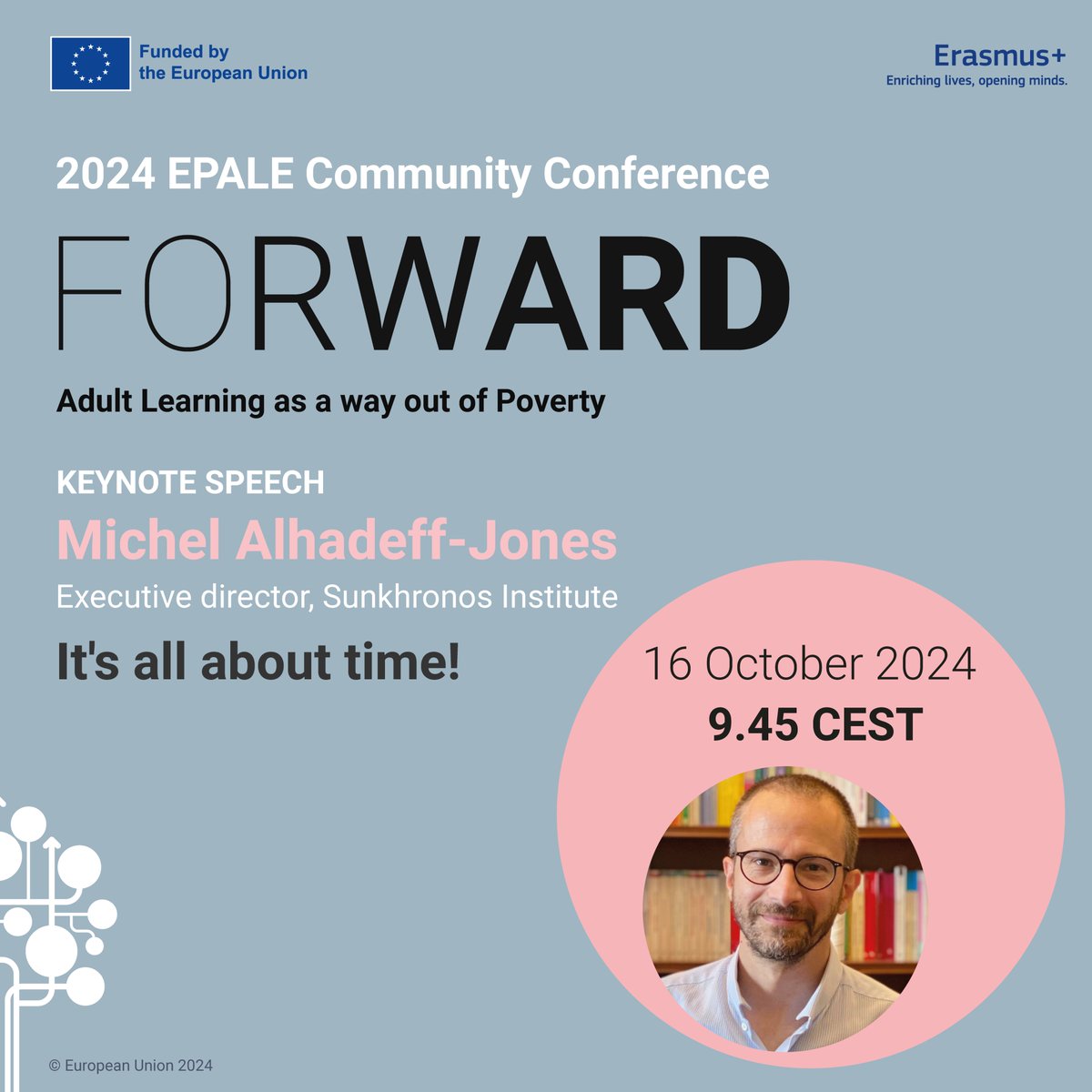 EPALE - Adult Learning EU (@epale_eu) on Twitter photo 😓 Have you ever wondered how to help learners critically reflect on modern society's unsustainable temporal pressures?
✌️ Expect to challenge traditional notions of time and space in #education at the #EPALECommunityConference with <a href="/alhadeffjones/">Michel AlhadeffJones</a>, executive director of 😓 Have you ever wondered how to help learners critically reflect on modern society's unsustainable temporal pressures?
✌️ Expect to challenge traditional notions of time and space in #education at the #EPALECommunityConference with <a href="/alhadeffjones/">Michel AlhadeffJones</a>, executive director of