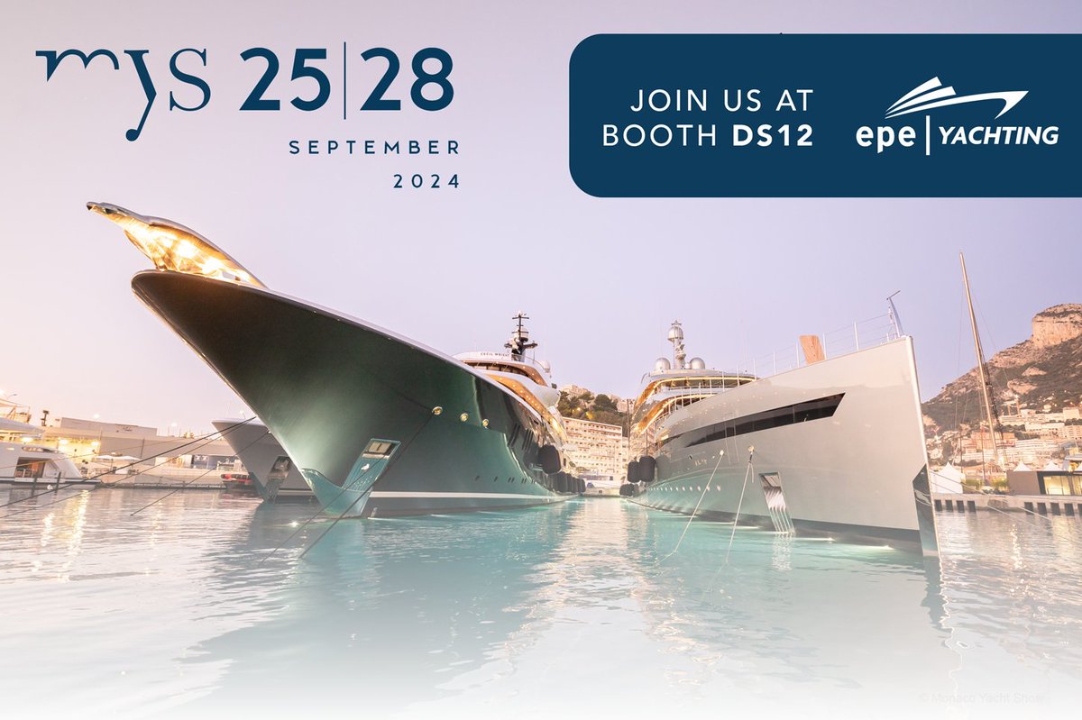 Next week the epe | YACHTING team will be at the <a href="/mys_monaco/">Monaco Yacht Show</a>. ⛵️

Visit us at booth DS12, from 25-28 September to see our range of solutions that are tailored to the luxury world of yachting. ⚓

#MonacoYachtShow #MYS2024 #epeyachting #yachting #superyacht #greenshipping