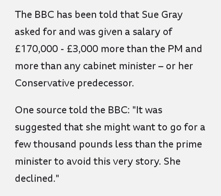 Julie Gillespie earning £170,000 per year is, of course, completely different to Sue Gray earning £170,000 per year.

thenorthernecho.co.uk/news/19518635.…