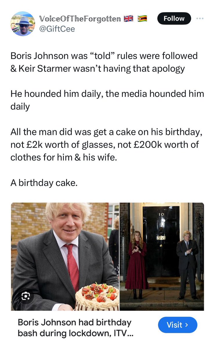 ‘It was only a cake.’ I think they actually believe that themselves these days.