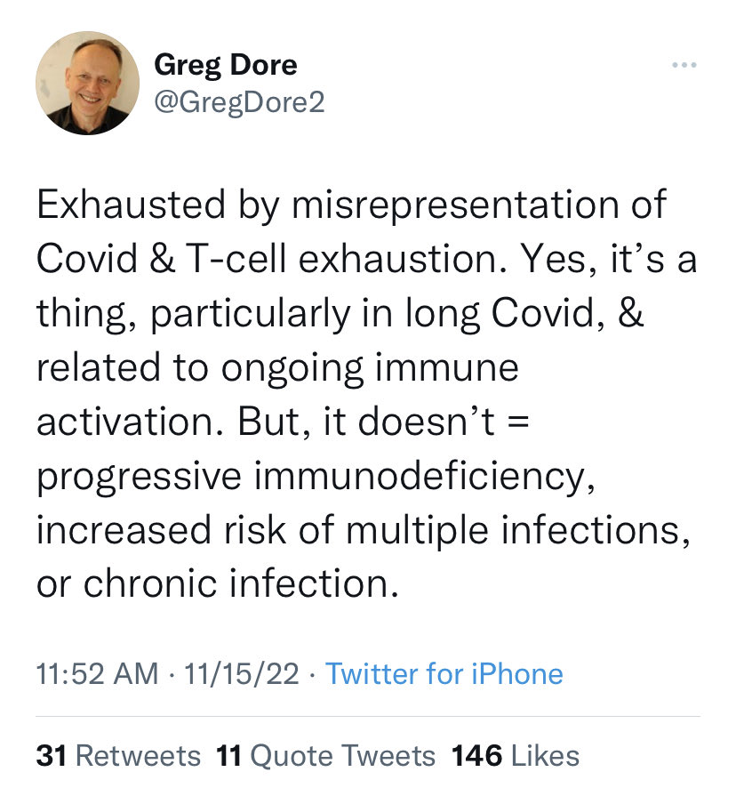 jwitker's tweet photo. @MaryELynn @Lee_CrollPhD This was cohort of patients treated in hospital in first wave in Australia in early 2020. They had persistent activation of immune system, not reported deficiency to other pathogens. The lead author of the paper has repeatedly asked for it not to be misunderstood out of context. https://t.co/j4i8w9dDxL