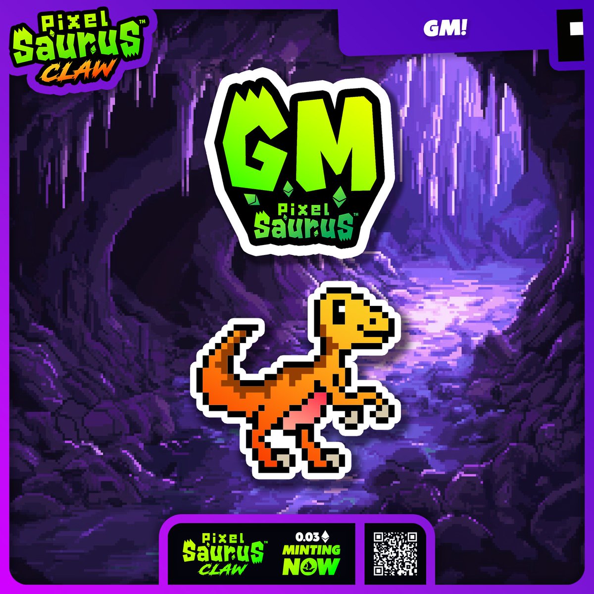 PixelSaurus's tweet photo. GM Dinos! ☀️ Have a RAWRsome Thursday! 🦕🦖🌋

“Think left and think right and think low and think high. Oh, the things you can think up if only you try!”

-  Dr. Seuss

#pixelsaurus #gm #nft #nfts #web3 https://t.co/G4ueUeJssS