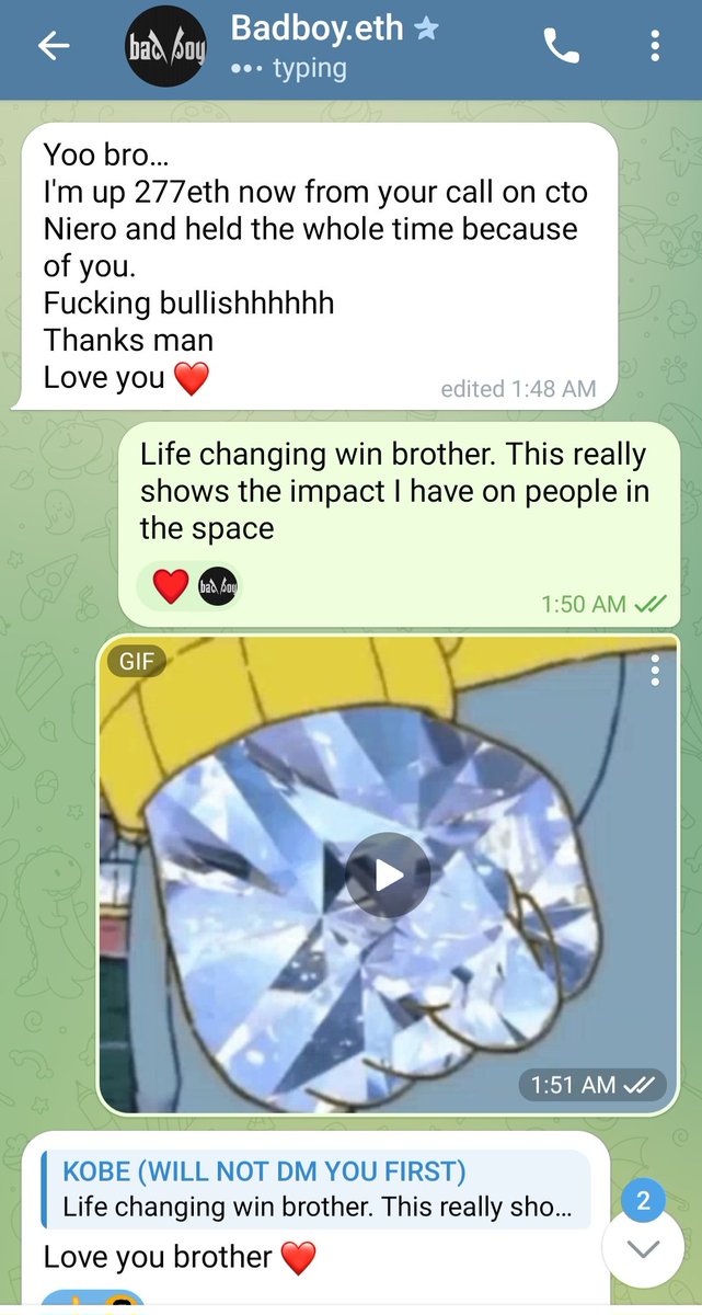 TradeWithKobe's tweet photo. One of my community members is now up 277 $ETH from my call on CTO $neiro and held because of my conviction.

That's 650k USD 

This is one of the many lives I've changed throughout my time in this space. The  next one could be you! https://t.co/kEhMirU6cS