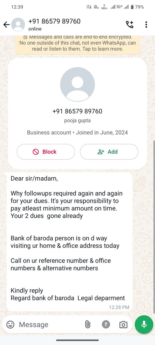 <a href="/bobcardofficial/">BOBCARD</a> <a href="/FinMinIndia/">Ministry of Finance</a> <a href="/RBI/">ReserveBankOfIndia</a> <a href="/BGTutoriall/">Bijay Giri</a> 
Card end no 7507 coustomer no 9693****16 agent whatsapp pe message kar rahi hai contact list refrences pe call karenge  me all ready bank ko email kar chuka settlement ke liye ye agency Wale paresan kar rahe <a href="/RBIsays/">RBI Says</a> please stop