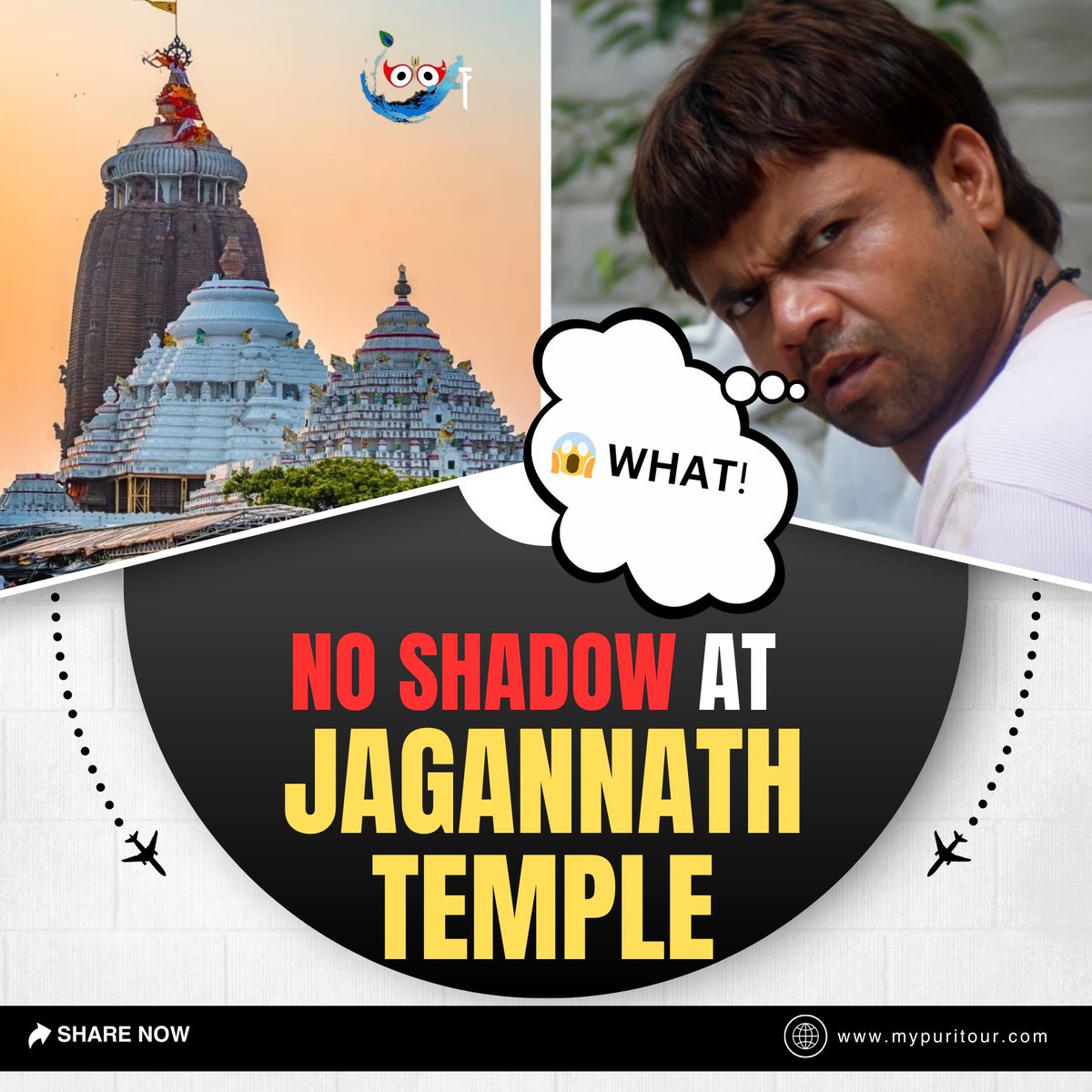 MyPuriTour's tweet image. No Shadow at Jagannath Temple! 🌞

It’s true! The dome casts no shadow, no matter the time. Come to Puri and witness this amazing fact yourself with Mypuritour. Don’t miss out! 🙏

Book Now: mypuritour.com

#JagannathTemple #NoShadow #VisitPuri #Mypuritour #TempleFacts