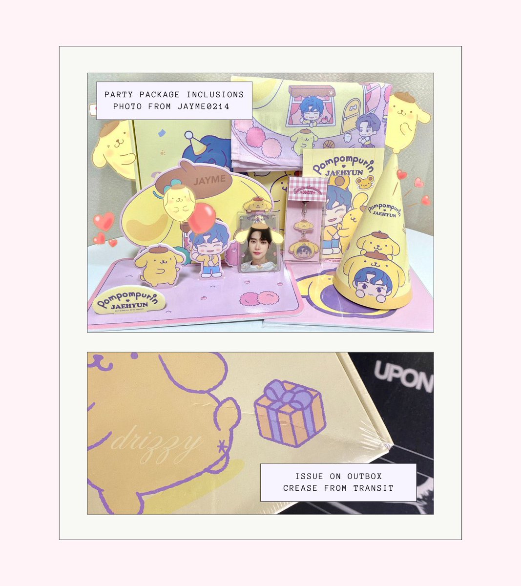 wts lfb ph ₊˚⊹⋆

nct x sanrio jaehyun party package
(limited release) 

⋆ ₱3,000
⋆ sealed 
⋆ dented outbox from transit, x sensi

⋆ payo or 4d res! 
⋆ onhand &amp; ready to ship

dm to claim!  
#OHsuhmuse