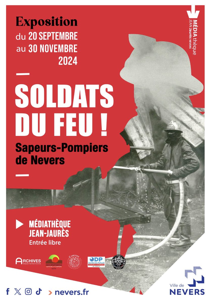 #Expo | Du 20/09 au 30/11 l'amicale des sapeurs pompiers de #Nevers organise une expo sur l'histoire des sapeurs-pompiers de Nevers.
Uniformes, casques, photos, archives et véhicules anciens.
Une collecte aura lieu également pour l'<a href="/OdpPompiers/">ODP Sapeurs-Pompiers de France</a>  pendant cette exposition.
