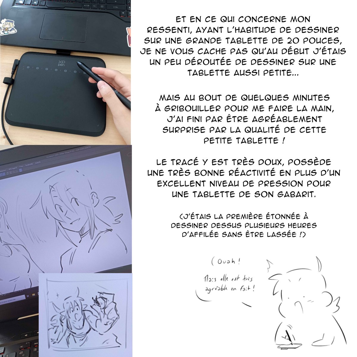 XPPentablette's tweet photo. 🌸Merci à @eyrra_art pour la review du produit et pour l'organisation du concours !
#tabletgraphics #digitaltablet #digitalart #artistes #illustrateur #webtoonfr https://t.co/1318YTdmBw