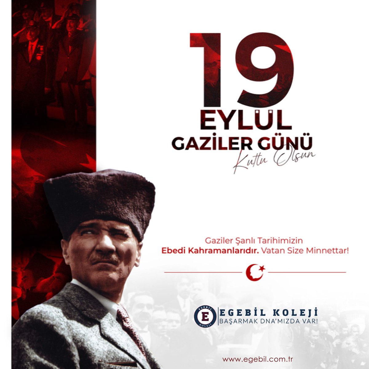 VildanKoak6's tweet photo. Ebedi kahramanlarımızın günü kutlu olsun!

#egebil #eğitim #özelokul #gaziler #GazilerGünü https://t.co/lcBZ91imLI