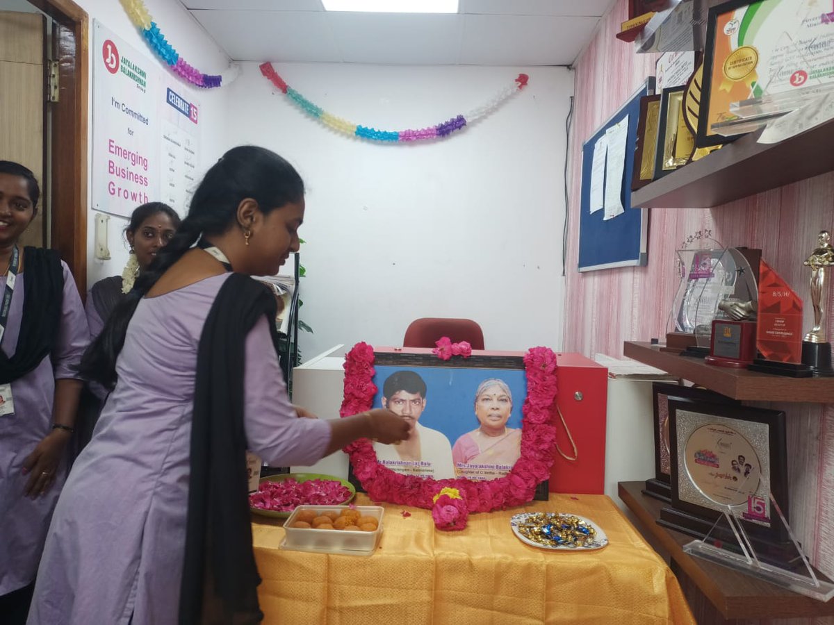 innokaiz_india's tweet image. Mrs. Jayalakshmi Balakrishnan. As we mark her 68th Birthday, we reflect on her contributions, her spirit, and her unwavering dedication to all of us at Innokaiz India Limited. #sukumarbalakrishnan #innokaiz #ishop #retailsales #homeappliances