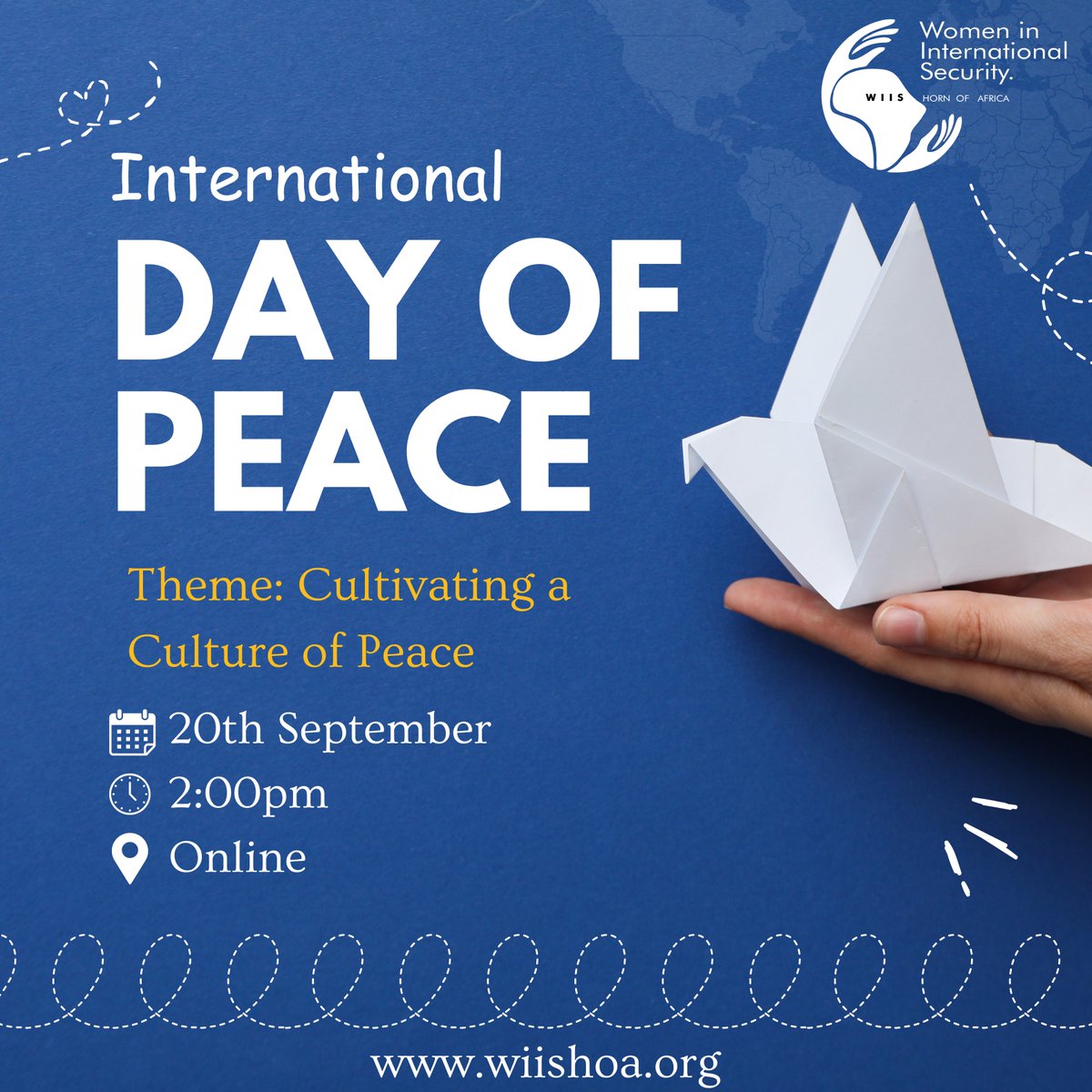 Register for a transformative webinar on building a more peaceful world. #InternationalPeaceDay

This timely event held by <a href="/WIIS_HoA/">WIIS - HoA</a> will explore essential skills in #peacebuilding #PeaceDay #WIISHoA
Register here: zoom.us/meeting/regist…
