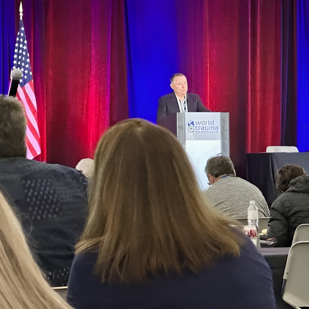 Andre Cap Talking at the World Trauma Symposium 2024. 

The World Trauma Symposium features insights from top global experts and provides prehospital trauma education you can’t get anywhere else.