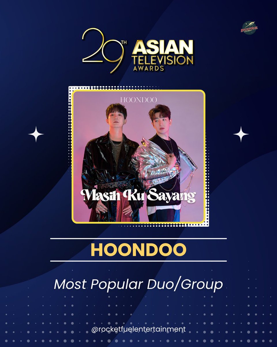 Memperkenalkan <a href="/hoondooofficial/">hoondoo</a> yang akan bertanding untuk kategori ‘Most Popular Duo/Group’ untuk anugerah Asian Television Awards yang ke-29.

Untuk undi, boleh pergi ke IG story Rocketfuel dan tekan link disitu 🫶🏻❤️