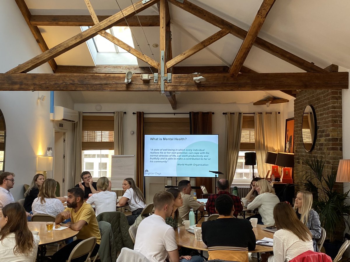 Amazing first week being fulltime <a href="/Brighter_Days1/">Brighter Days</a> great session <a href="/LloydsBank/">Lloyds</a> on well-being followed by speaking to 80 businesses in Inverness organised by Cairn Group, well-being is the best business strategy #health # performance