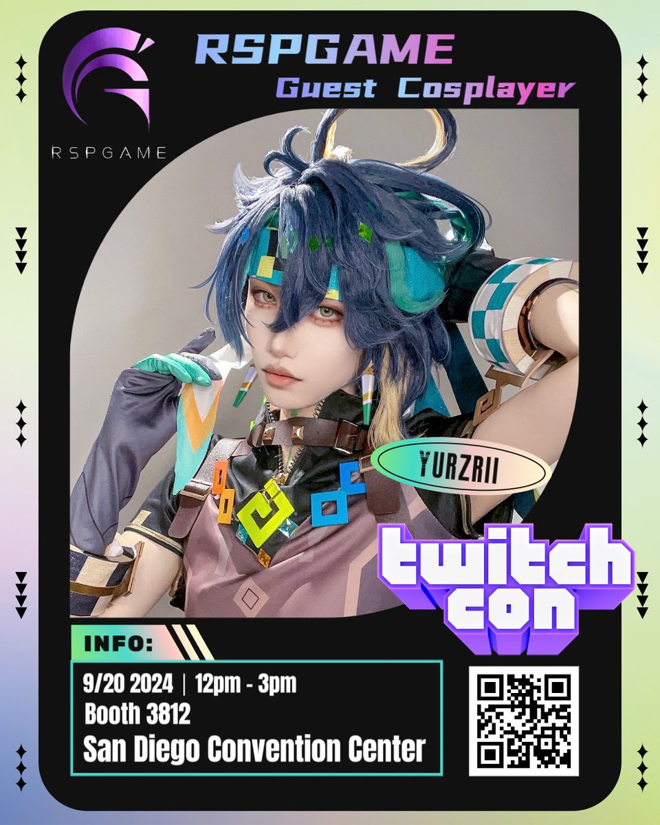 yurzrii's tweet photo. ‼️Event Announcement🎮
Hi everyone this is Yurzrii!  I’ll be attending #TwitchCon2024 at RSP GAME Booth @RSPGAMEOFFICIAL as Guest Cosplayer.
【📢Time: Sep 20th 12pm-3pm】
【📍Location: Booth 3812】
✨I’ll cosplay as Scaramouche. Looking forward to seeing you all this weekend🫶🏻 https://t.co/YbpbUpvSOh