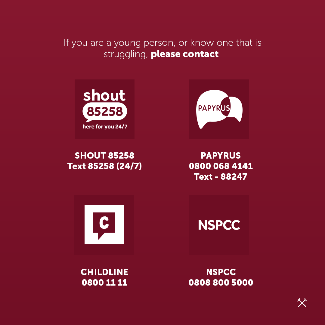 WestHam's tweet photo. Today is Youth Mental Health Day 🗓️

At West Ham, we have a range of initiatives with the aim of helping young people navigate their way through their lives and careers 👇