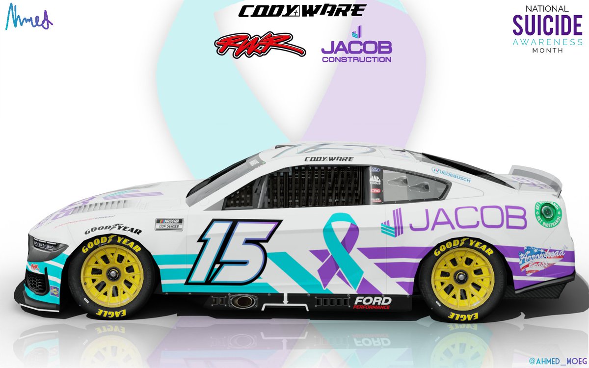 Ahmed_MoEG's tweet photo. How about a #SuicidePreventionMonth design?
@RickWareRacing
#NASCAR #PaintScheme #GraphicDesign #ConceptArt #SuicidePreventionAwarenessMonth #RickWareRacing #RWR https://t.co/ZvnoOsU7kV