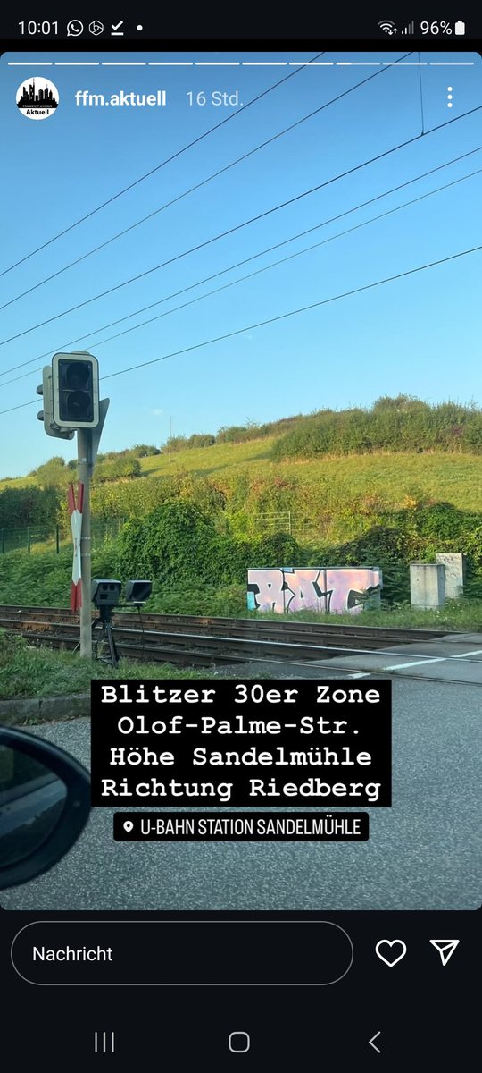 ...wenn der Blitzer fast schon im Profil der U-Bahn steht. #dümmergehtsimmer #Frankfurt