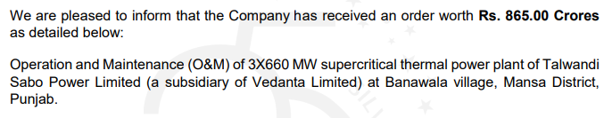 marketgreeks's tweet image. #PowerMechProjects has received an order worth Rs. 865.00 Crores 👇 #StocksToWatch #StocksInFocus #stockmarkets #stocks #sharemarket #stocksinnews #StockMarketindia #BSE #bseindia #Nifty #StockMarketNews