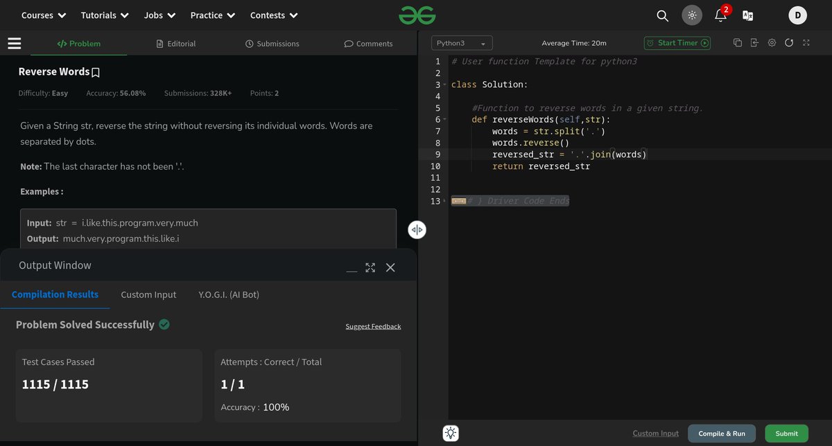 rufevell's tweet photo. #GeekStreak2024 Day 10 complete! 🎉 Today I tackled the problem of reversing a string while keeping individual words intact. Each challenge boosts my confidence and coding skills! 💪💻

@geeksforgeeks @deutschebank #DeutscheBank #GeeksForGeeks https://t.co/C9uKCOCQm3