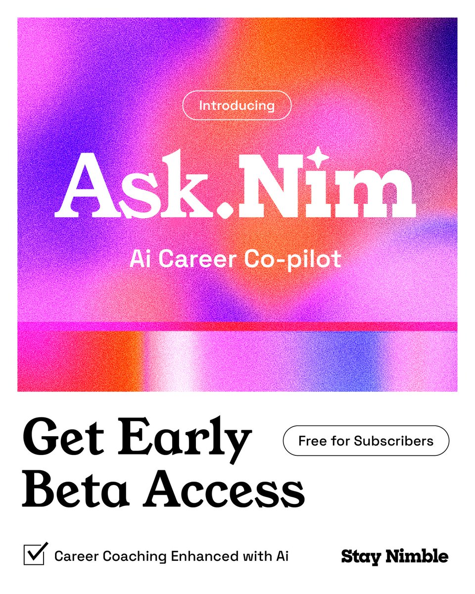 StayNimble's tweet image. Beta access will be LIVE today for Spark! subscribers! ✨

✅ 24/7 career guidance 
✅ Multilingual support 
✅ Secure, private conversations 
✅ Customisation &amp;amp; integration with company portals

🔗 Link in bio.

#AIcareercoaching #careeradvancement #AItools