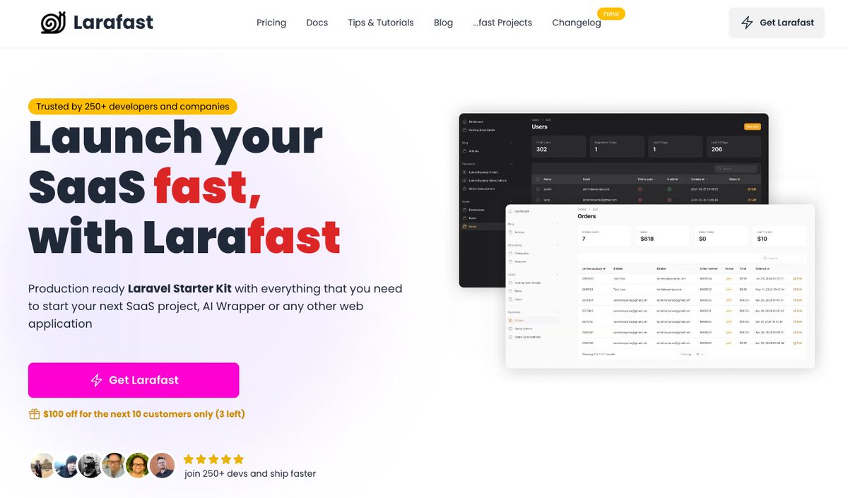 SimpleStats_io's tweet image. Welcome our new partner: @larafastphp created by @karakhanyanS 🎉 We’re more than happy to have you on board! 😍

#Laravel #Analytics
