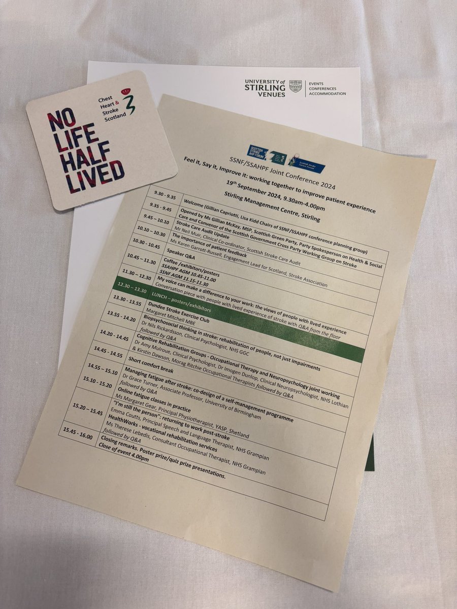 Looking forward to the day ahead <a href="/CHSScotland/">Chest Heart & Stroke Scotland | also on bluesky</a> <a href="/SSAHPF/">SSAHP Forum</a> <a href="/ScotStrokeNurse/">SSNF</a>