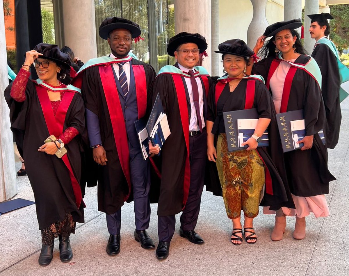 Monash GPS (@gpsmonash) on Twitter photo Huge congratulations to 5 brilliant GPS PhD graduates who received their doctoral certificates in <a href="/MonashUni/">Monash University</a> #Graduation Ceremony yesterday: <a href="/KMfosu/">Richard Fosu, PhD</a> <a href="/MeikkoDF/">Meikko Forones, PhD</a> <a href="/nuriwidiastuti/">Nuri Widiastuti,PhD</a> <a href="/gayatriveda/">Irine H ą¤ą¤¾ą¤Æą¤¤ą„रą„</a> <a href="/DeNedha/">Nedha de Silva</a> š š <a href="/elegordon/">Eleanor Gordon</a> <a href="/KateLeeKoo/">Katrina Lee-Koo</a> <a href="/Alex_Phelan/">Alexandra Phelan</a> <a href="/Monash_Arts/">Monash Arts</a> <a href="/MonashResearch/">Monash Research</a> Huge congratulations to 5 brilliant GPS PhD graduates who received their doctoral certificates in <a href="/MonashUni/">Monash University</a> #Graduation Ceremony yesterday: <a href="/KMfosu/">Richard Fosu, PhD</a> <a href="/MeikkoDF/">Meikko Forones, PhD</a> <a href="/nuriwidiastuti/">Nuri Widiastuti,PhD</a> <a href="/gayatriveda/">Irine H ą¤ą¤¾ą¤Æą¤¤ą„रą„</a> <a href="/DeNedha/">Nedha de Silva</a> š š <a href="/elegordon/">Eleanor Gordon</a> <a href="/KateLeeKoo/">Katrina Lee-Koo</a> <a href="/Alex_Phelan/">Alexandra Phelan</a> <a href="/Monash_Arts/">Monash Arts</a> <a href="/MonashResearch/">Monash Research</a>