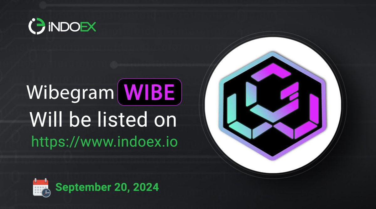 Indoex_LTD's tweet image. Wibegram (WIBE)
Upcoming Listing On SEP-20-2024
Visit: wibegram.com
Twitter: x.com/wibegram
TG : t.me/wibegram
Visit: indoex.io
Follow us on: t.me/indoexofficial
@wibegram

#Wibegram #indoEx #upcoming #listing