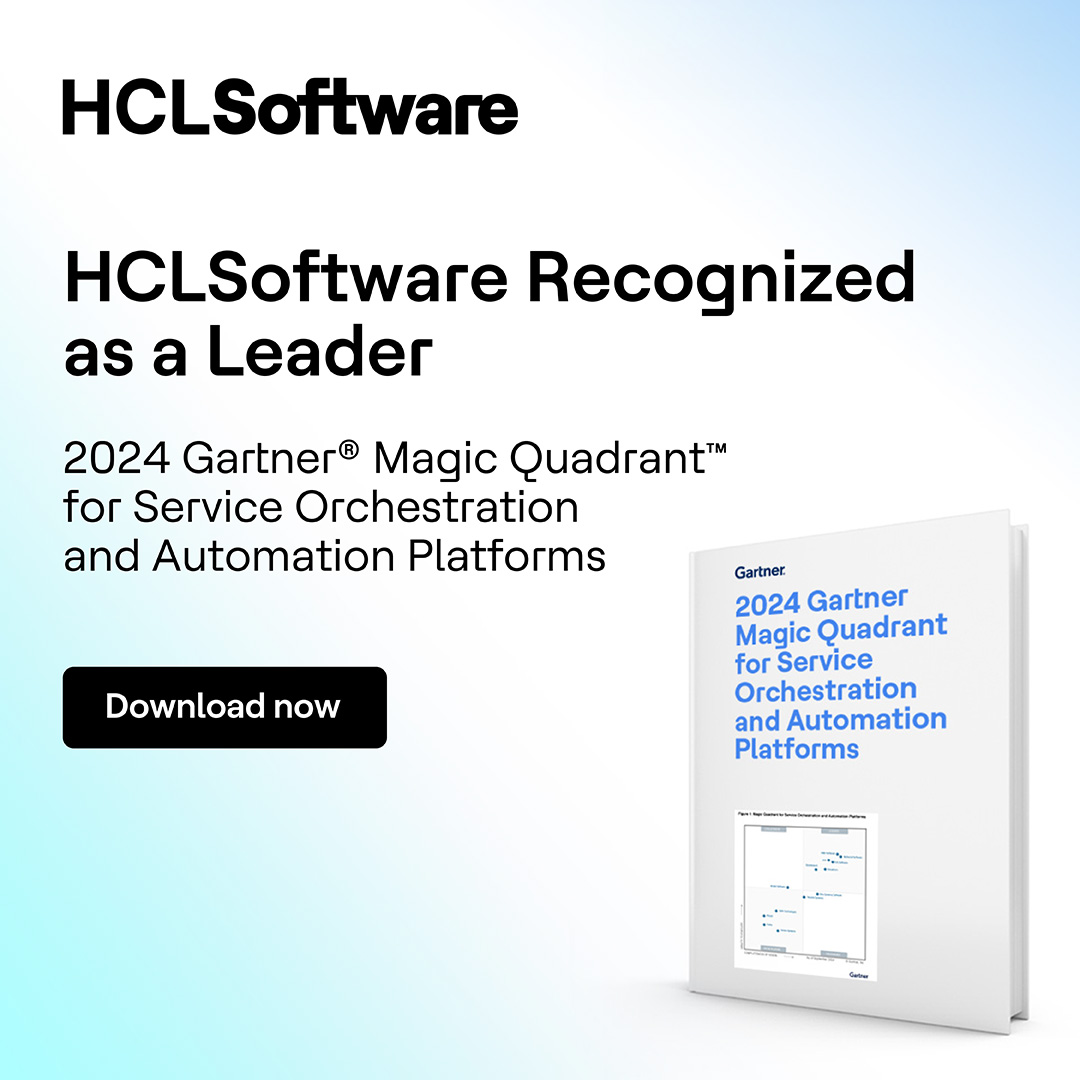 Gartner has recognized HCLSoftware as a leader in the 2024 Gartner® Magic Quadrant for Service Orchestration &amp; Automation Platforms. This rating solidifies our position at the forefront of Business Process Orchestration in the market. 
➡️ hclsw.co/lwlnk2