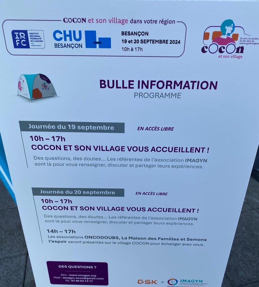 🚍Aujourd’hui, nous nous trouvons sous le magnifique soleil de Besançon ☀️pour le Cocon et son village en partenariat avec <a href="/GSK/">GSK</a>, qui commence son périple au @chudebesancon