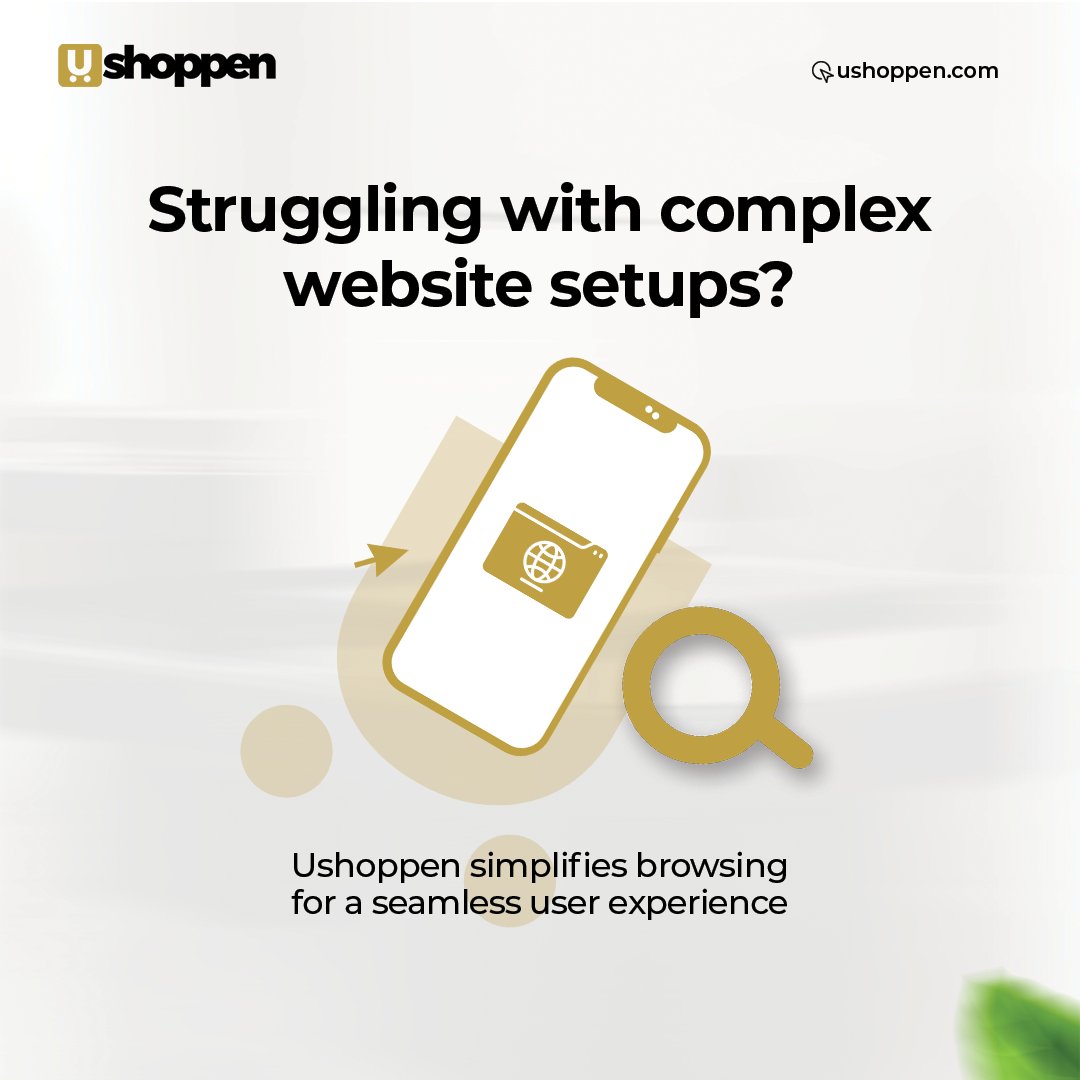 ushoppen's tweet image. Struggling with complicated website setups? With Ushoppen, building a stunning eCommerce site is easier than ever! Say goodbye to the hassle and hello to a seamless user experience. Start selling online with confidence today. 💻✨ 

#Ushoppen #WebsiteMadeEasy #EcommerceSimplified