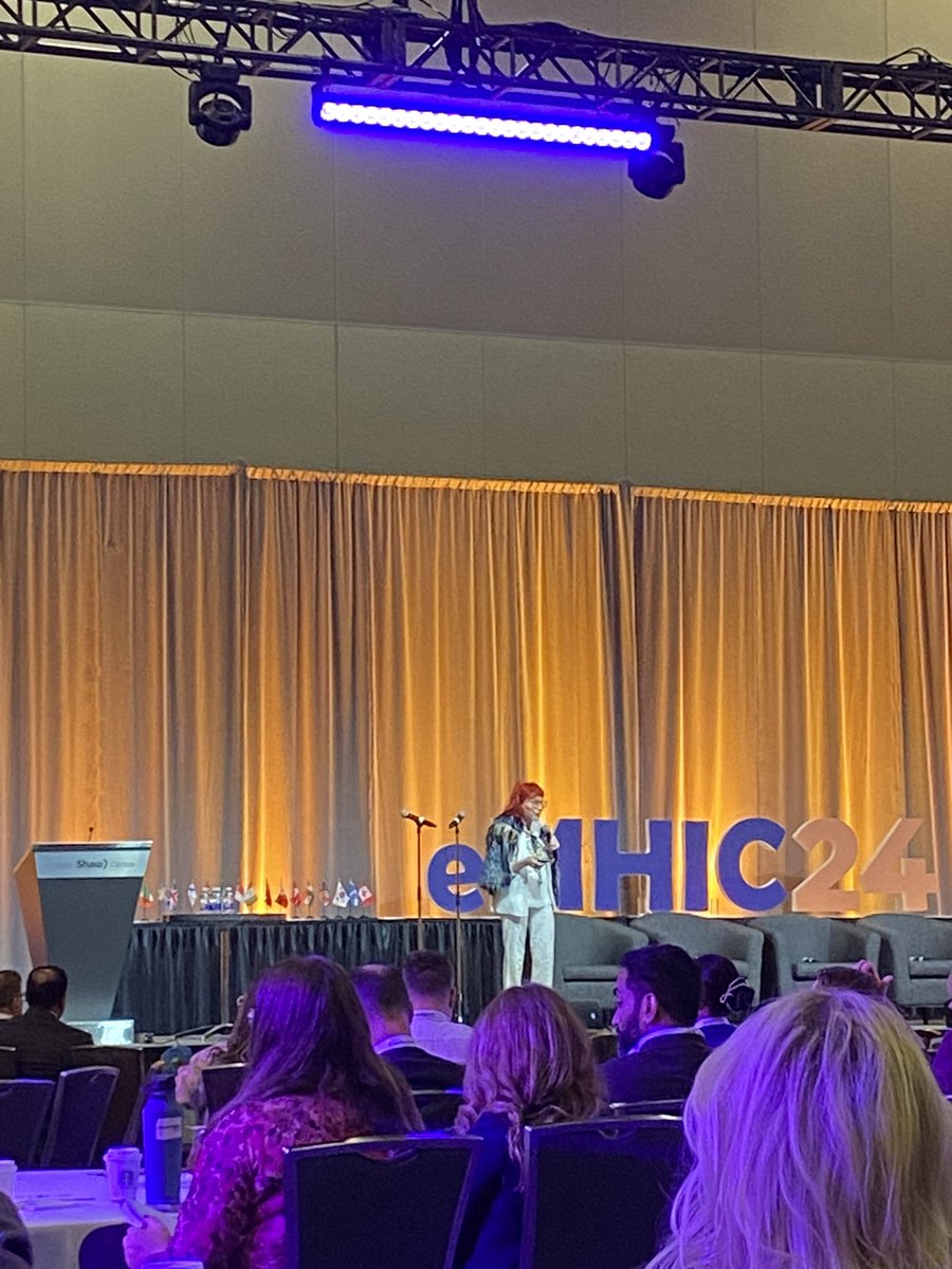 Cindy_Outcomes's tweet photo. “CollaborAction” opening speaker Dr. Judy from the UN announcing a new commitment to online digital mental health and wellness for everyone. 
#eMIHC24 https://t.co/FX9J5mB55k